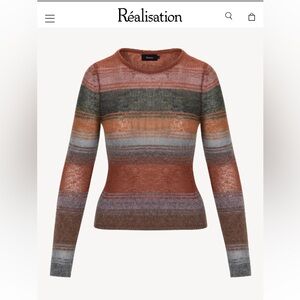 Realisation Par Multicolor Striped Sweater